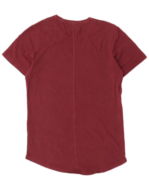 Jack & Jones Hombre Camiseta Top Medium Borgoña Algodón