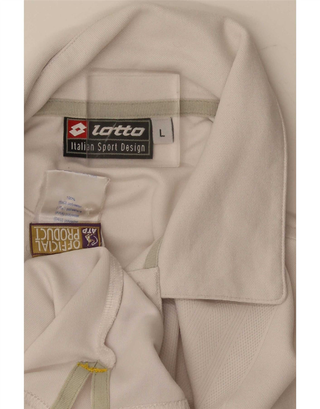 Polo Lotto Hombre Grande Poliéster Blanco