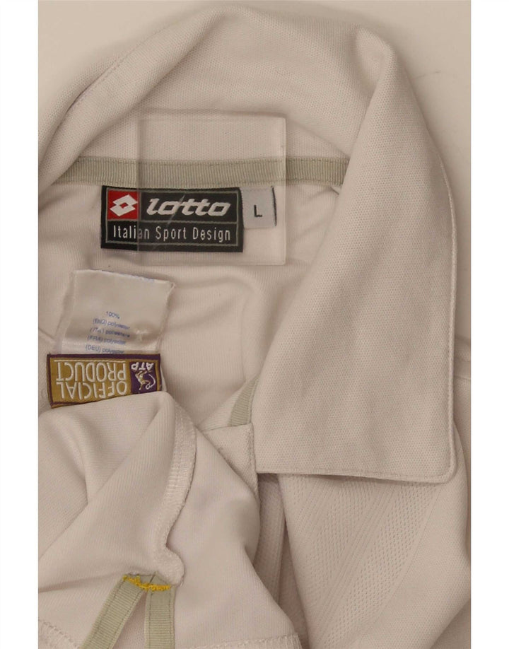 Polo Lotto Hombre Grande Poliéster Blanco