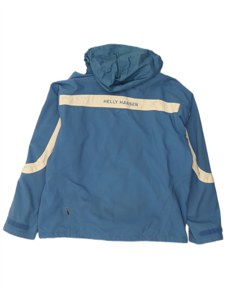 Helly Hansen Chaqueta cortavientos con capucha para hombre Reino Unido 40 Grande Azul Colorblock