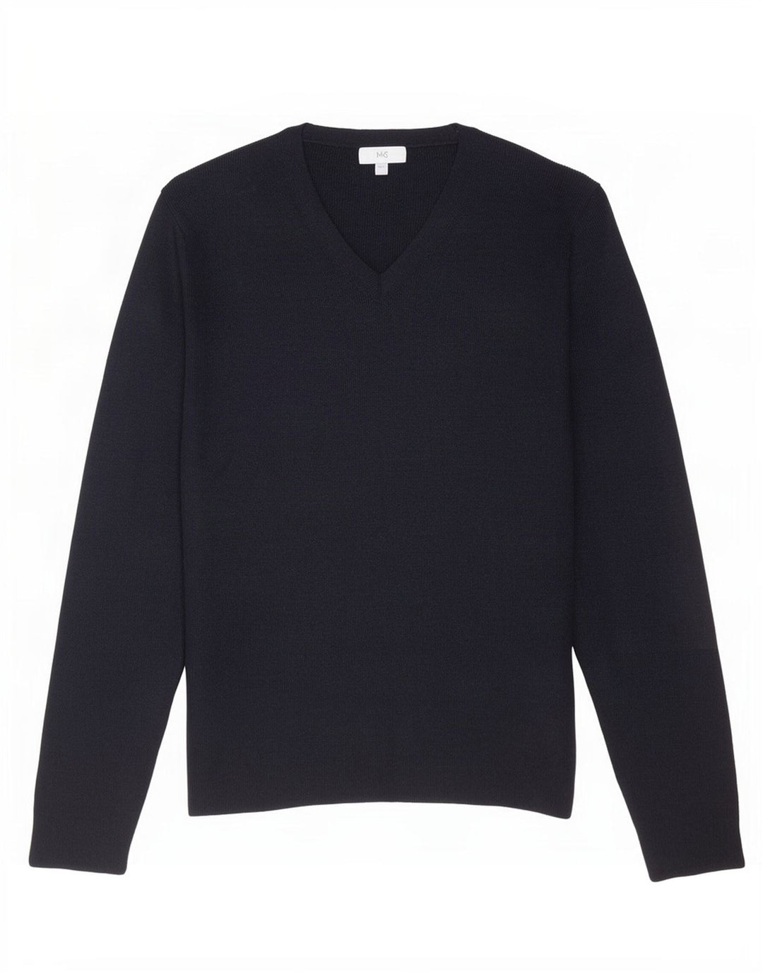 Marks & Spencer Suéter con Cuello en V para Mujer UK 46 Large Viscosa Negra