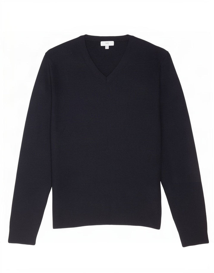 Marks & Spencer Suéter con Cuello en V para Mujer UK 46 Large Viscosa Negra