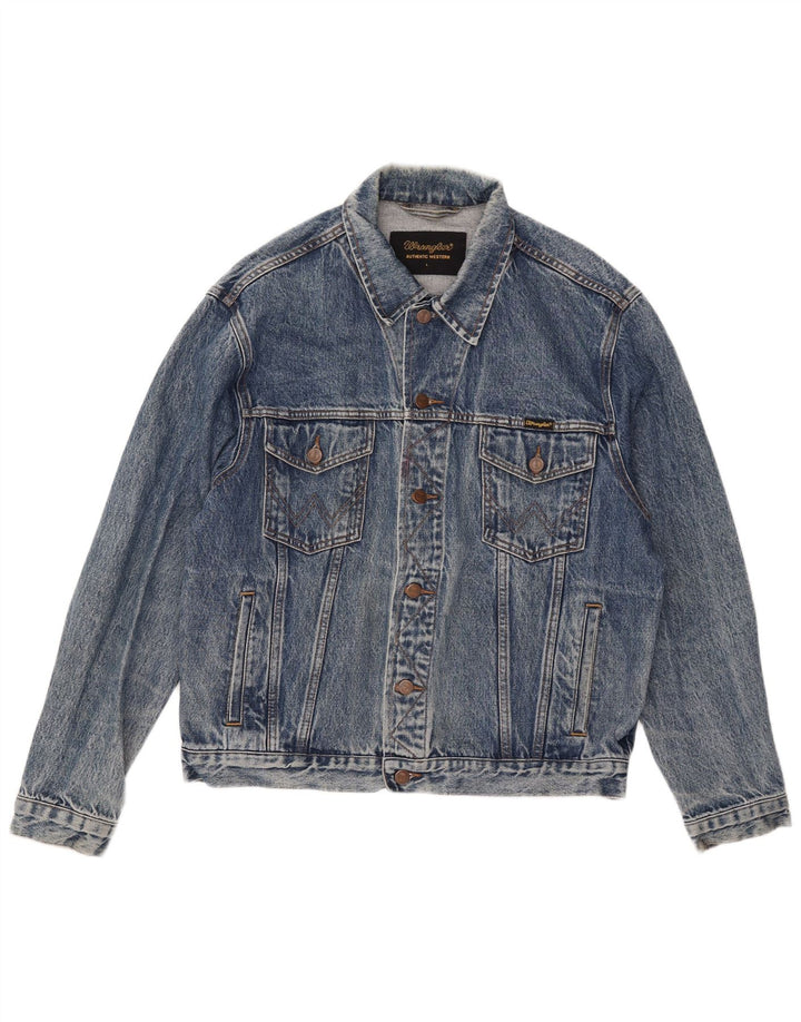 Wrangler Chaqueta vaquera para hombre UK 40 Large Algodón azul
