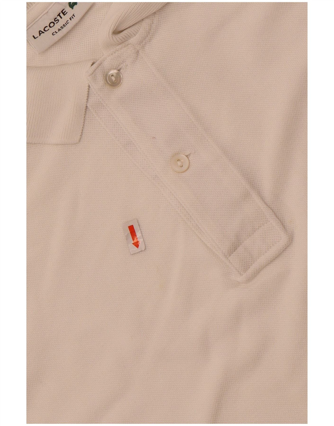 Lacoste Polo de ajuste clásico para hombre talla 5 grande blanco