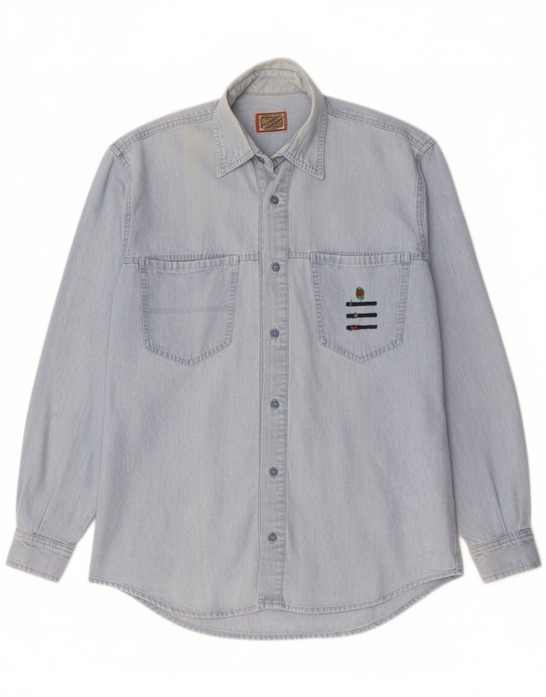Camisa Vaquera Quarry Hombre Algodón Azul Medio