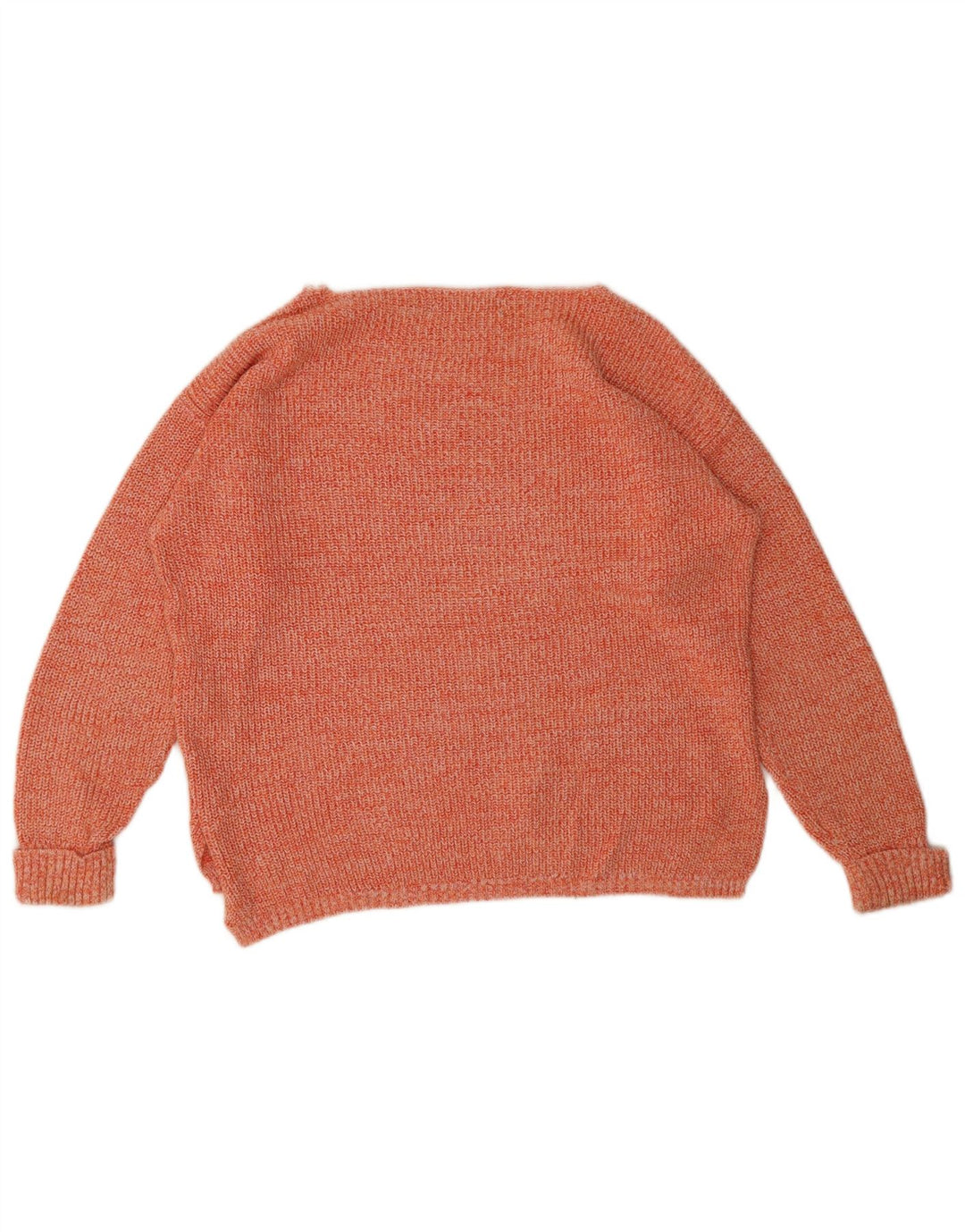 Marks & Spencer Suéter tipo jersey con cuello barco para mujer, Reino Unido 44, mediano, moteado en naranja