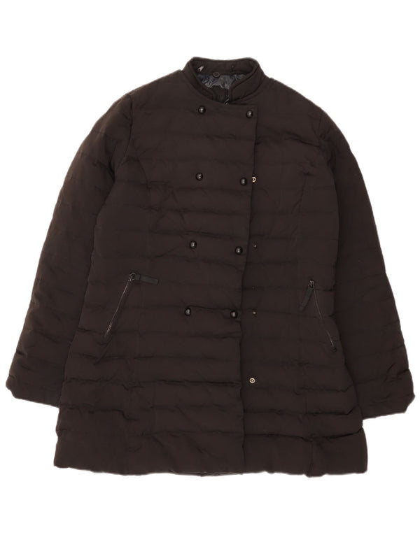 Massimo Dutti Abrigo Acolchado Mujer UK 46 Large Poliéster Negro