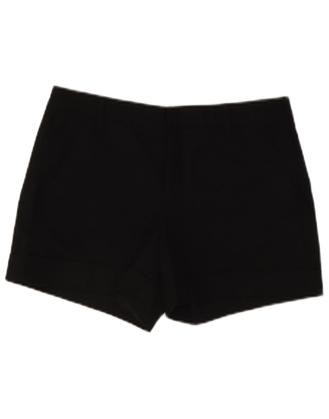 Zara Mujer Chino Shorts Small W26 Poliéster Negro