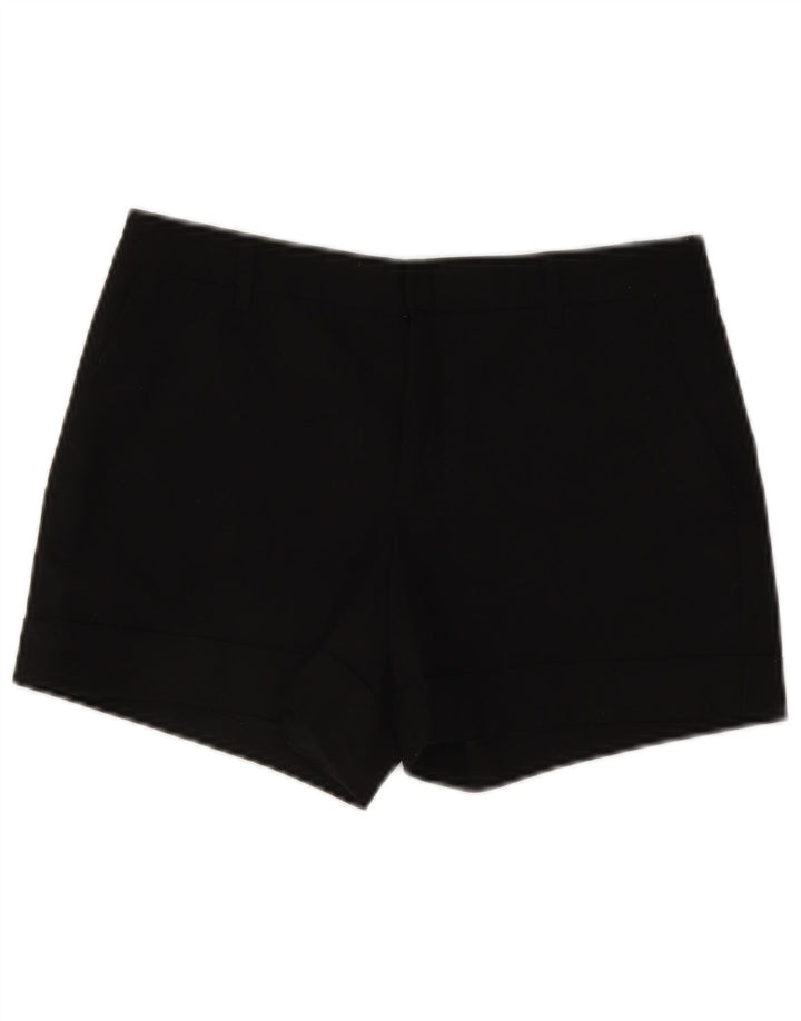 Zara Mujer Chino Shorts Small W26 Poliéster Negro