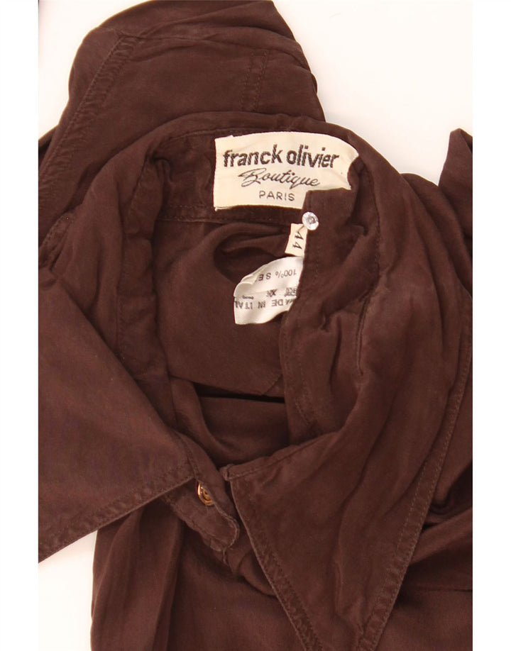 Camisa de mujer Franck Olivier IT 44 Seda marrón medio