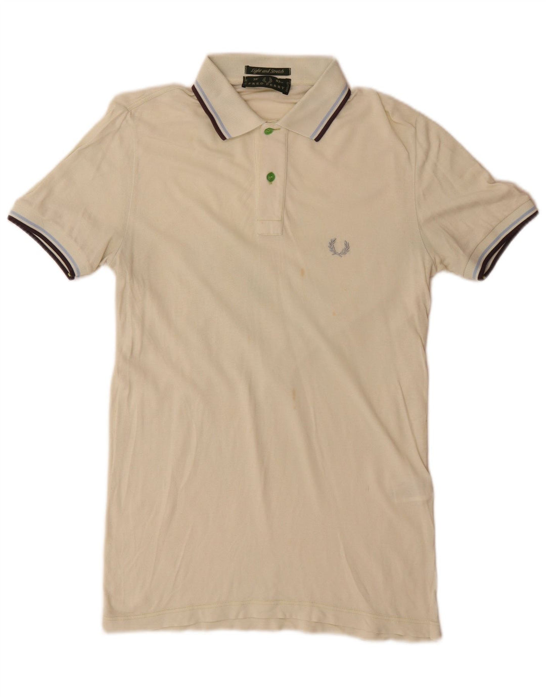 Fred Perry Polo De Hombre De Algodón A Rayas Verde Pequeño