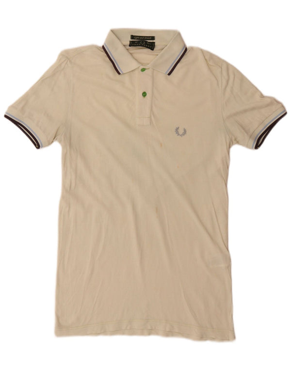 Fred Perry Polo De Hombre De Algodón A Rayas Verde Pequeño