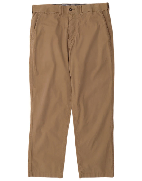 Marks & Spencer Pantalón chino regular para hombre W34 L29 Algodón beige