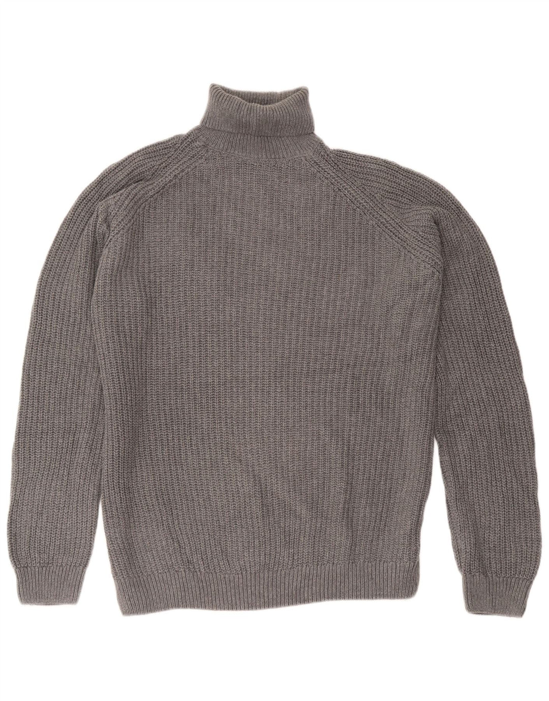 Zara Mens Roll Neck Jumper Sweater Grande Gris