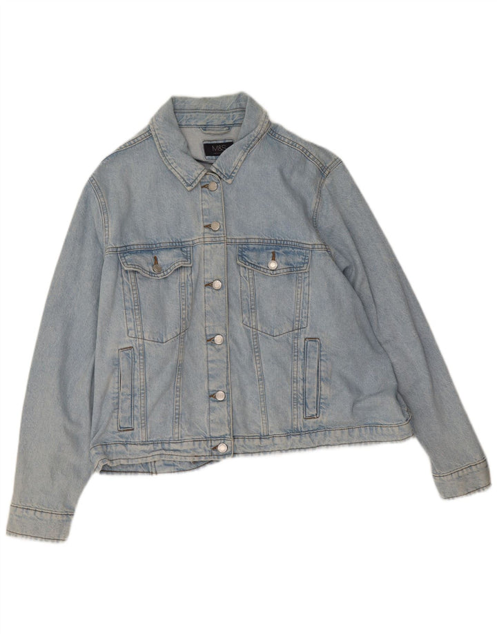 Marks & Spencer Chaqueta vaquera para mujer UK 38 6XL Algodón azul