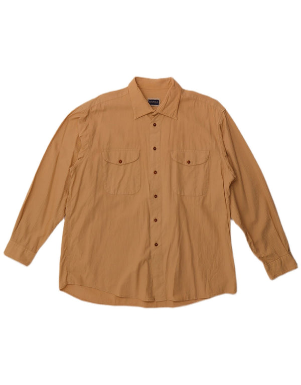 Camisa vintage para hombre grande beige