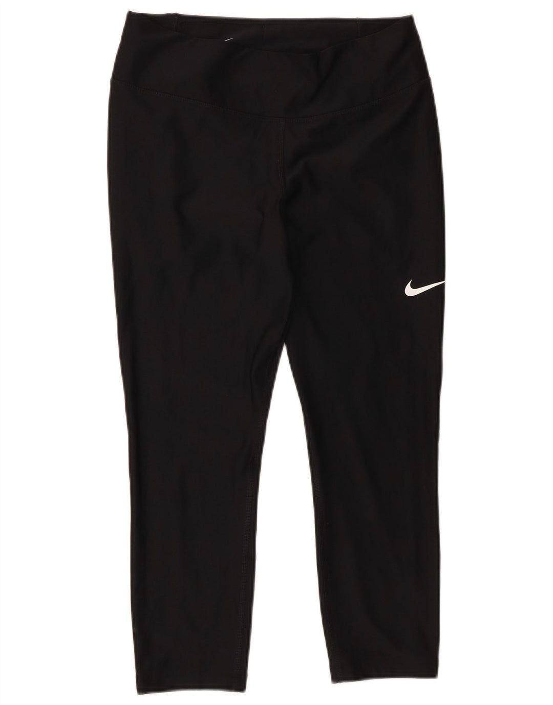 NIKE Leggings Capri Dri Fit para Mujer UK 12 Mediano Negro Poliéster
