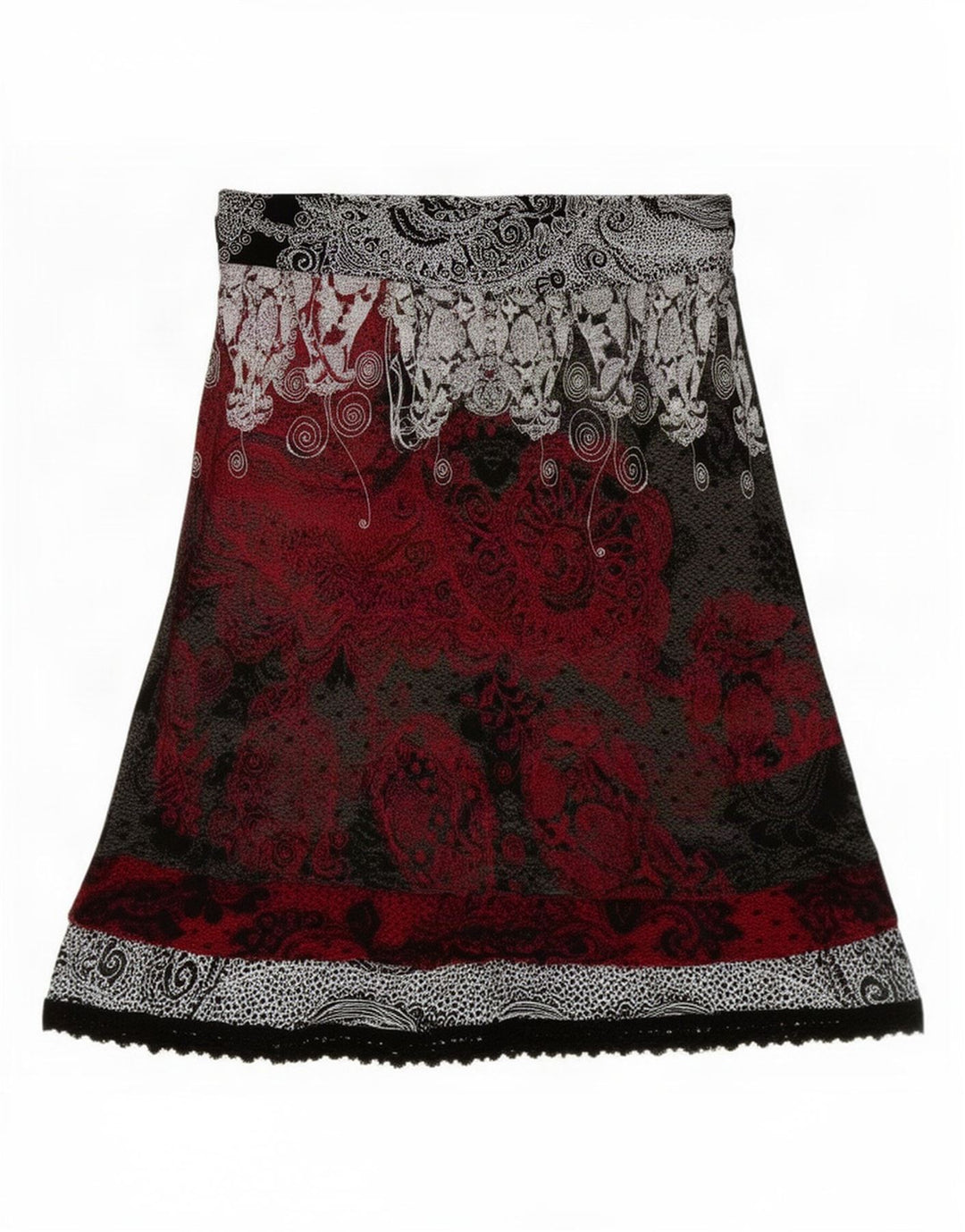 Desigual Falda Acampanada Mediana W28 Paisley Multicolor