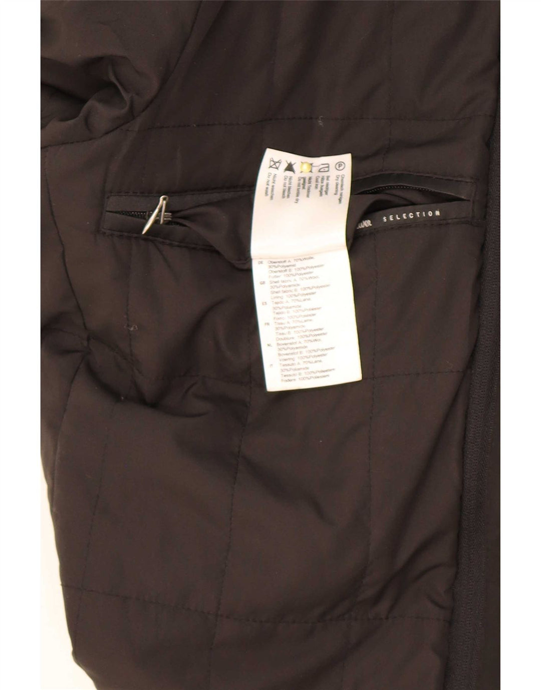 S.Oliver Chaqueta utilitaria para hombre UK 42 XL Lana negra