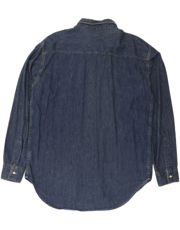 REPLAY Mens Denim Shirt XL Navy Blue Cotton