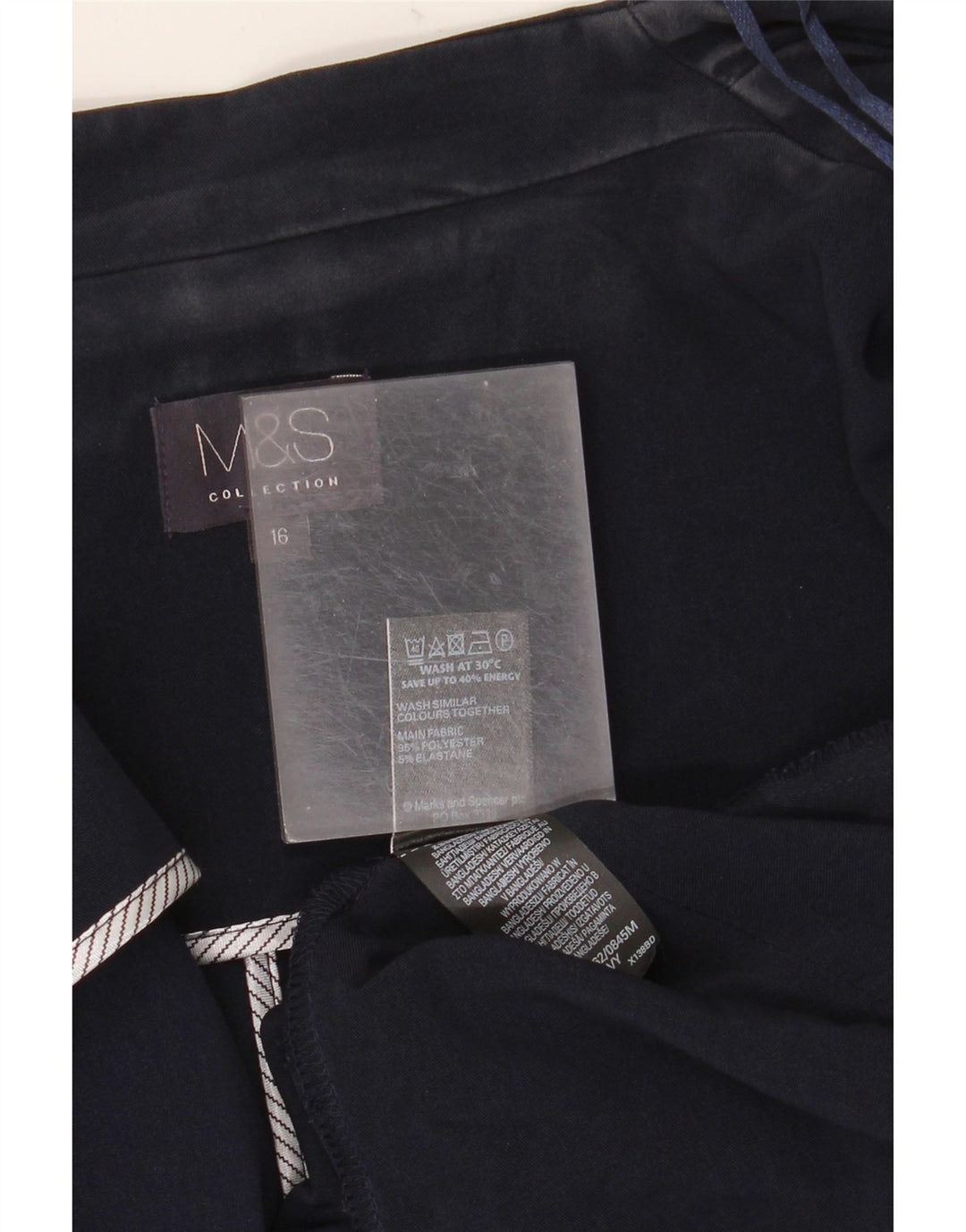 Marks & Spencer Chaqueta tipo blazer abierta para mujer UK 46 Grande Poliéster azul marino