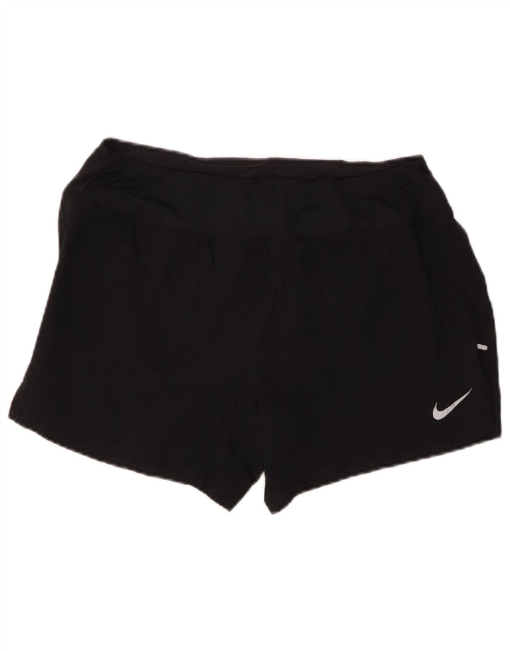 Nike Dri Fit Regular - Pantalones cortos deportivos para mujer, talla M, poliéster negro