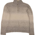 Jersey Reiss Hombre con cuello con cremallera y poliamida moteada en gris pequeño