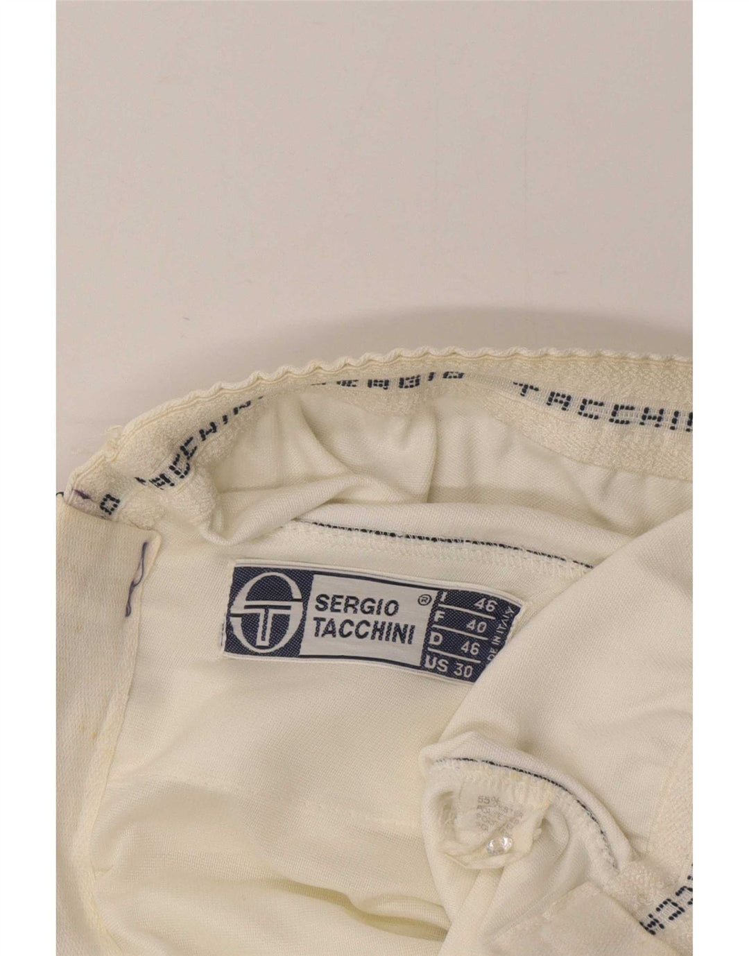 Sergio Tacchini Pantalones cortos casuales para mujer IT 46 Large W32 Bloque de color blanco