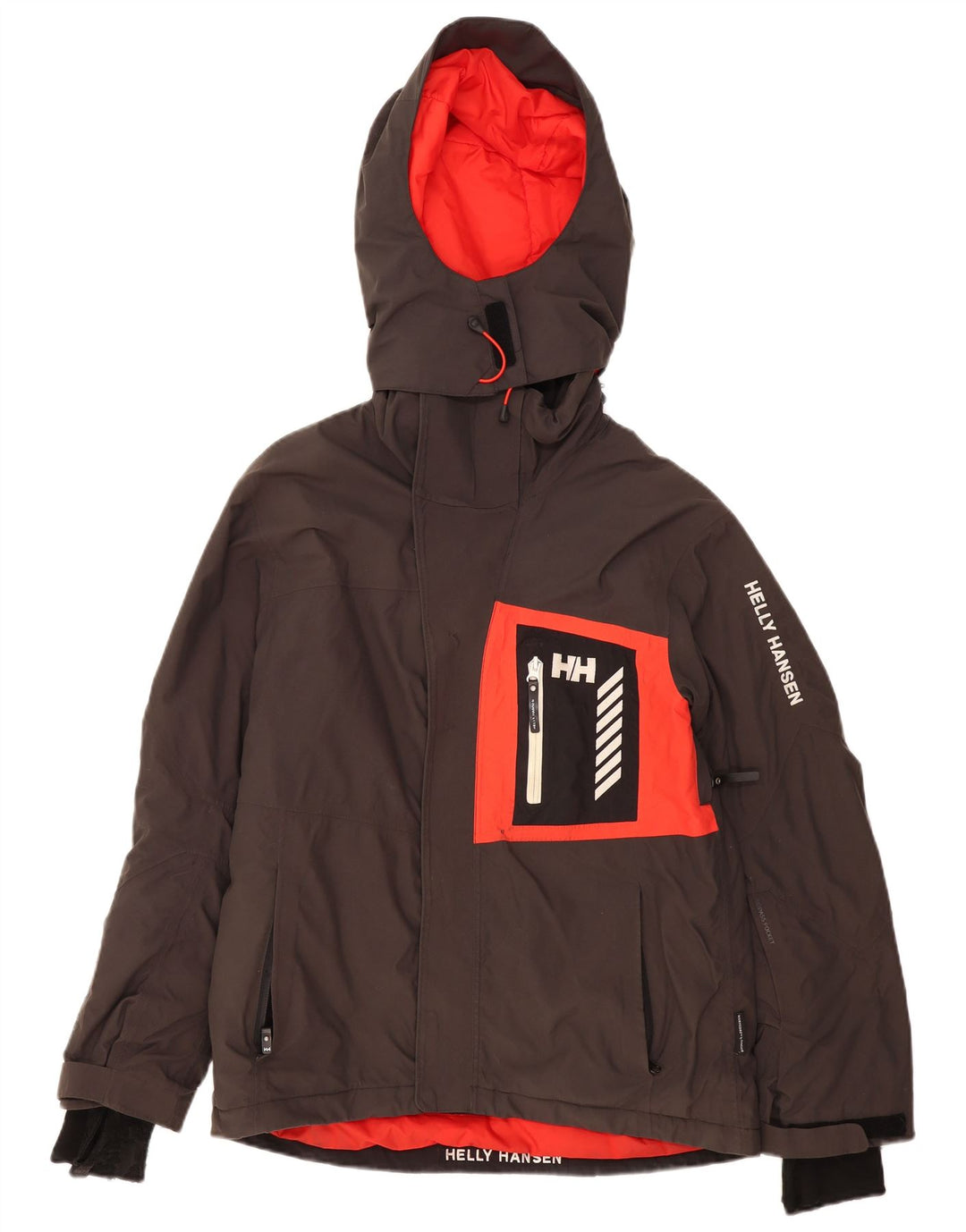 Helly Hansen Chaqueta cortavientos con capucha para hombre UK 36 Small Grey Colourblock