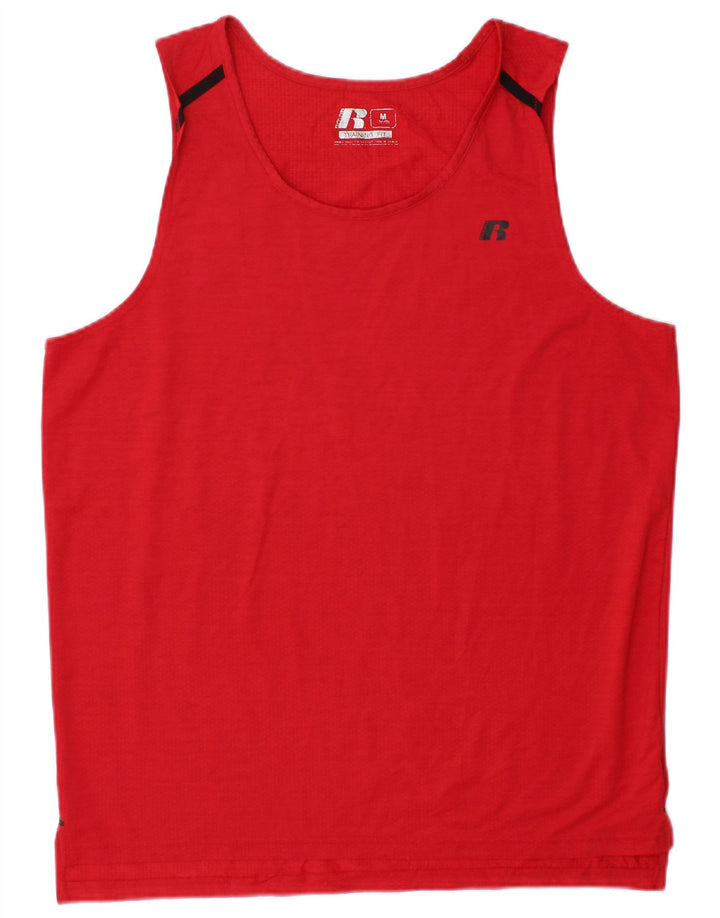 RUSSELL ATHLETIC Camiseta sin mangas Dri-Power para hombre Poliéster rojo mediano