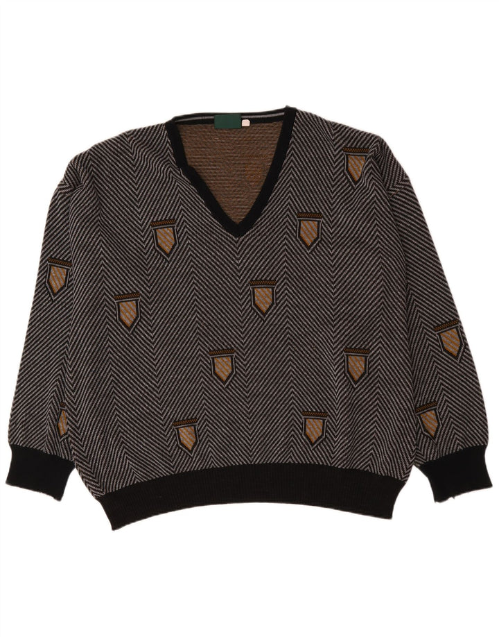 Bentley Jersey con cuello en V para hombre, talla 3XL, color gris Chevron