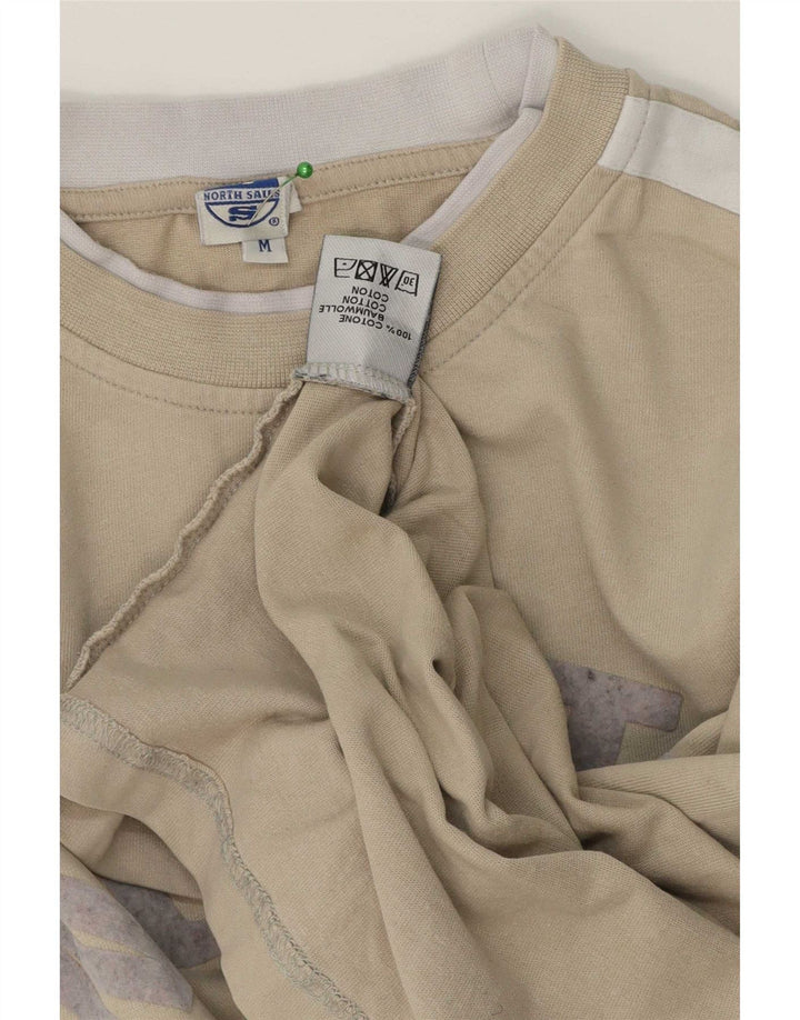 North Sails Hombre Camiseta Estampada De Manga Larga De Algodón Color Block En Beige Medio
