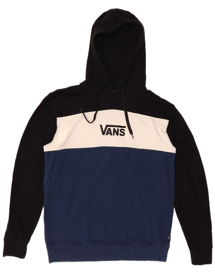 VANS Hombre Graphic Hoodie Jumper Medium Multicolor Colourblock Algodón