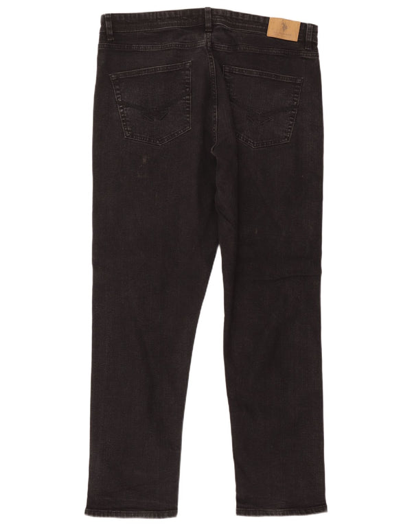 Asociación de Polo de EE. UU. Vaqueros rectos de corte clásico para hombre W36 L31 Algodón gris