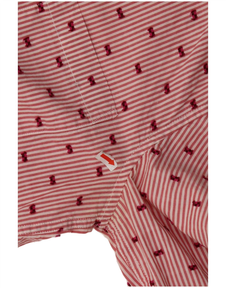 GAP Camisa alta para mujer UK 10 Small Red Stripe Cotton