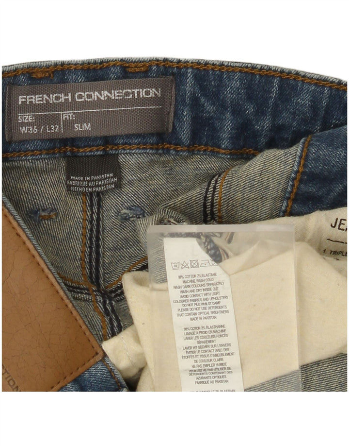 FRENCH CONNECTION Vaqueros ajustados para hombre W36 L29 Algodón azul
