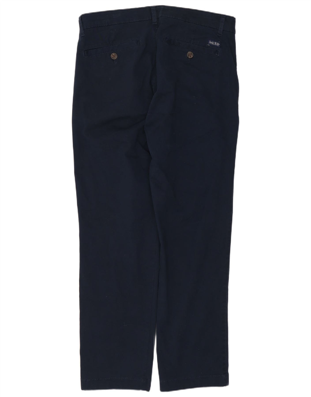 JACK WILLS Pantalón chino con pinzas para hombre W32 L29 Algodón azul marino