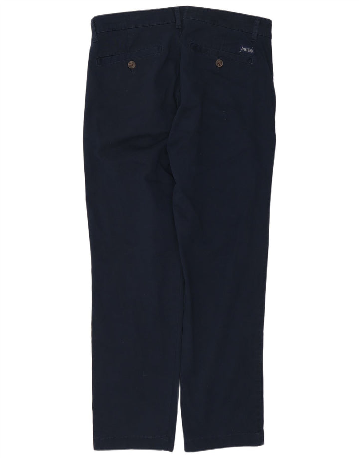 JACK WILLS Pantalón chino con pinzas para hombre W32 L29 Algodón azul marino