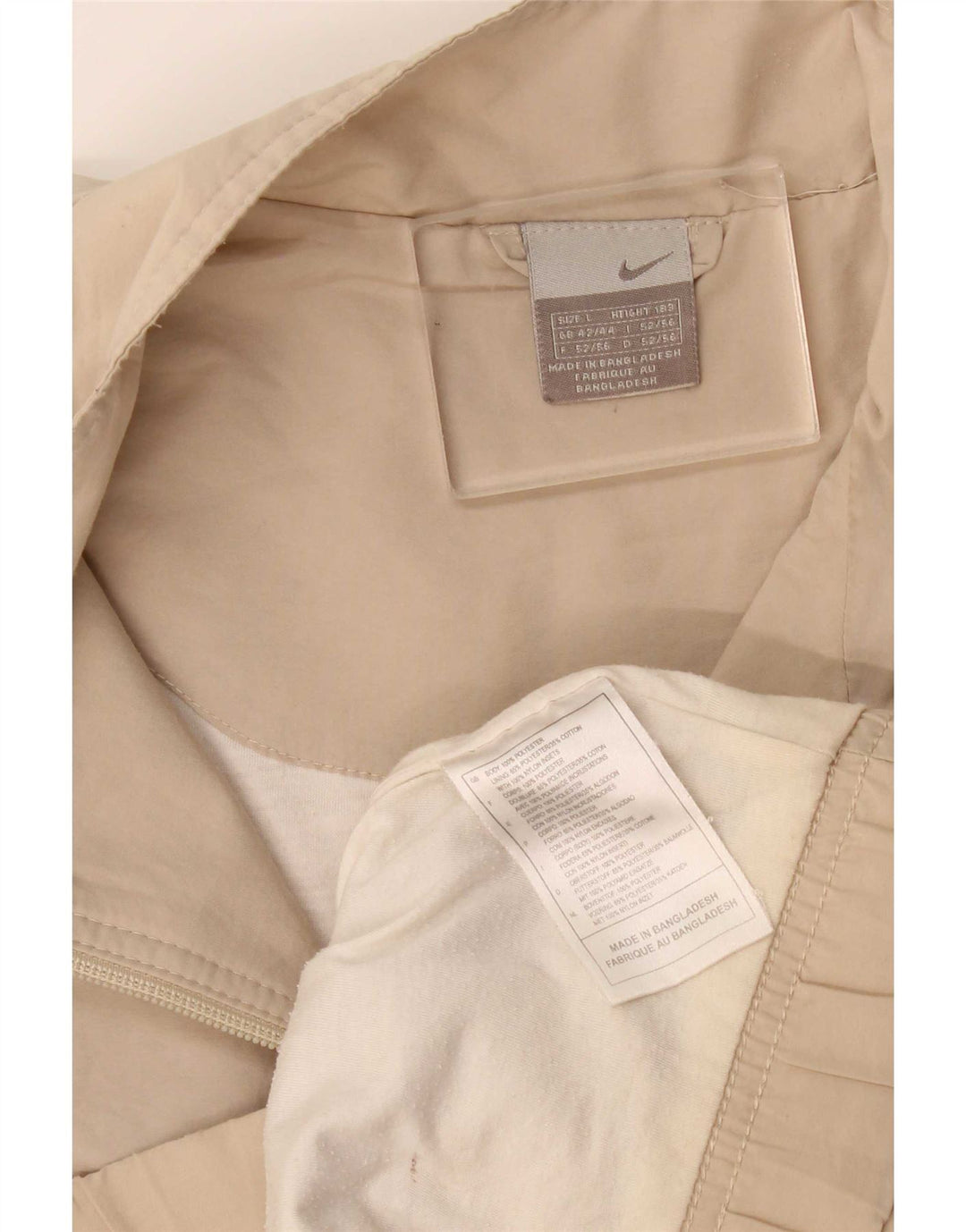Nike - Chaqueta de chándal para hombre, talla 42/44, poliéster beige grande