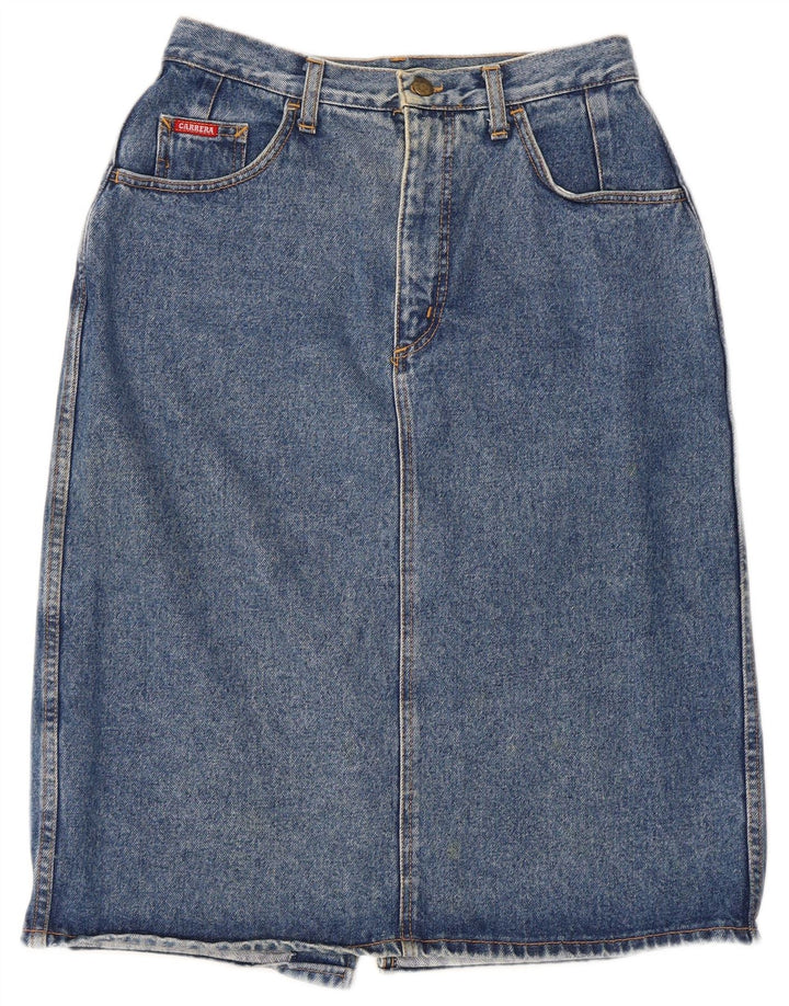 Falda Vaquera Midi Carrera W30 Azul Medio Algodón