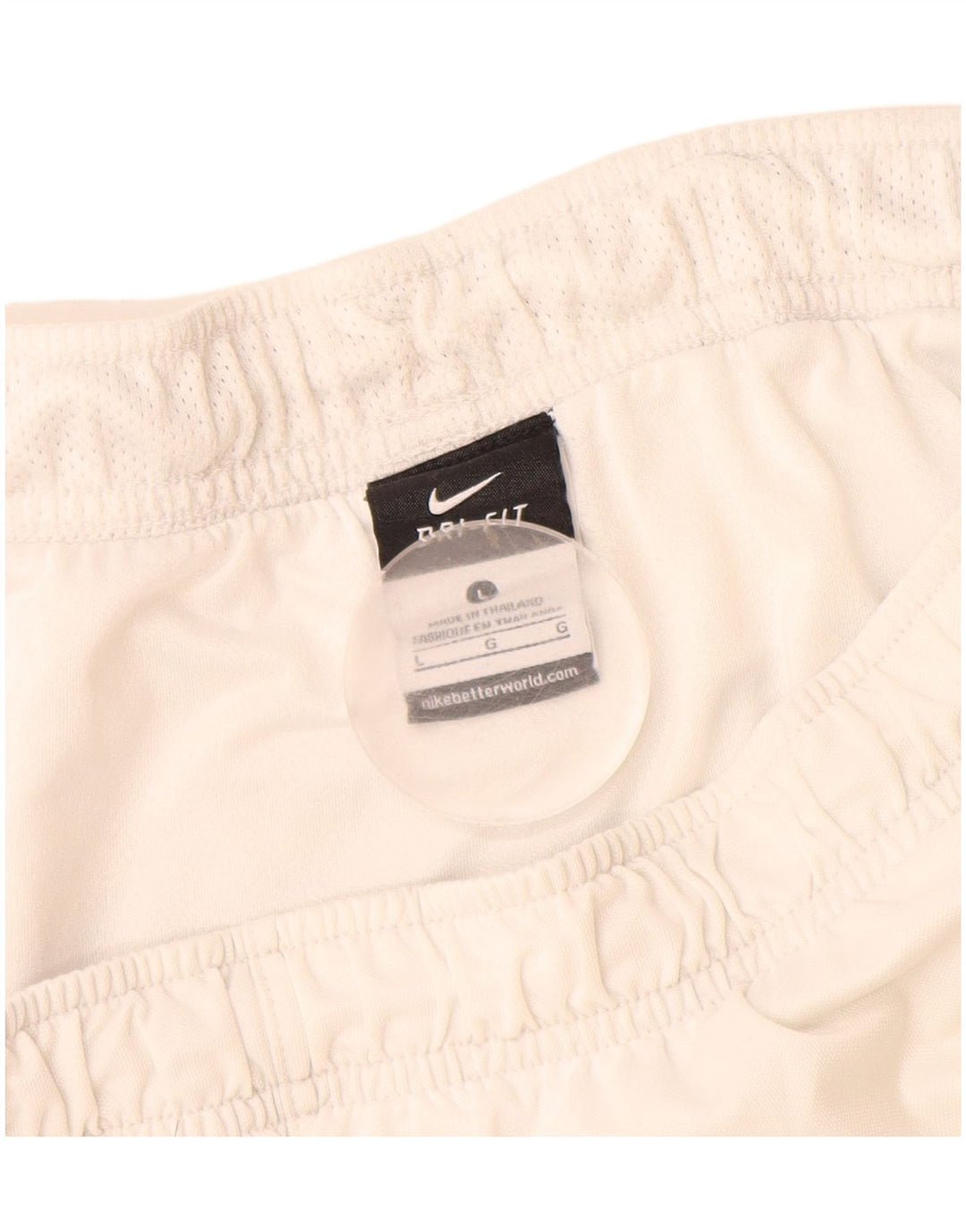 Nike - Pantalones cortos deportivos Dri Fit para hombre, tamaño grande, poliéster blanco roto