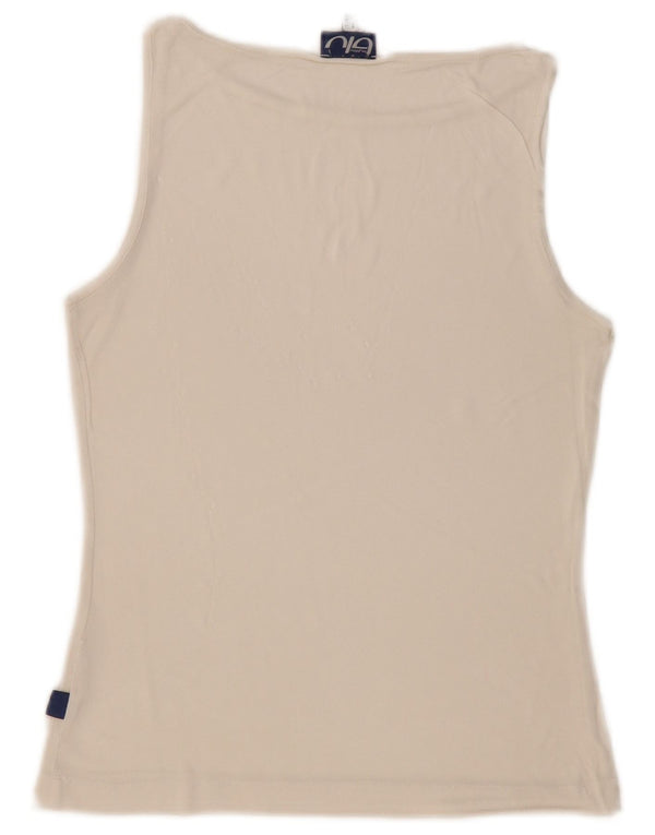 Byblos Mujer Chaleco Top IT 44 Medio Blanco