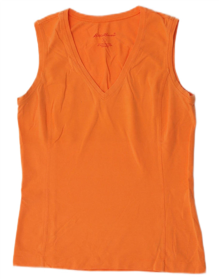 Eddie Bauer Chaleco para mujer Top UK 10 Small Naranja Algodón