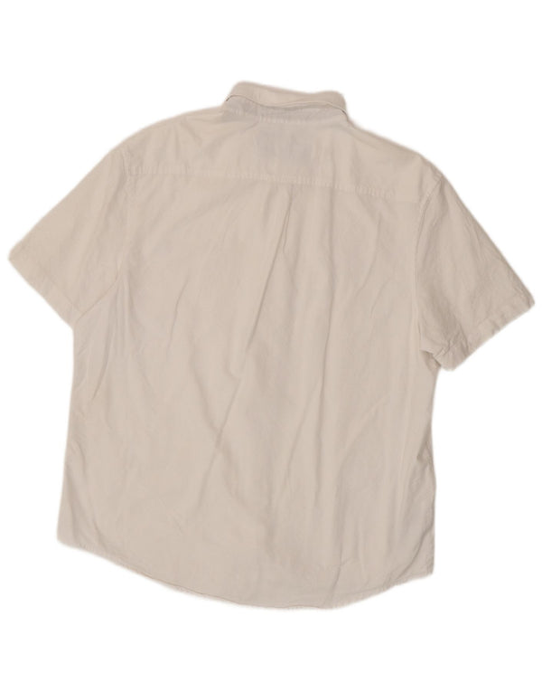 Camisa Penguin Hombre Manga Corta XL Algodón Blanco