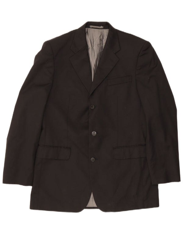 Pierre Cardin Chaqueta tipo blazer de corte regular con 3 botones para hombre UK 38 Medium Black