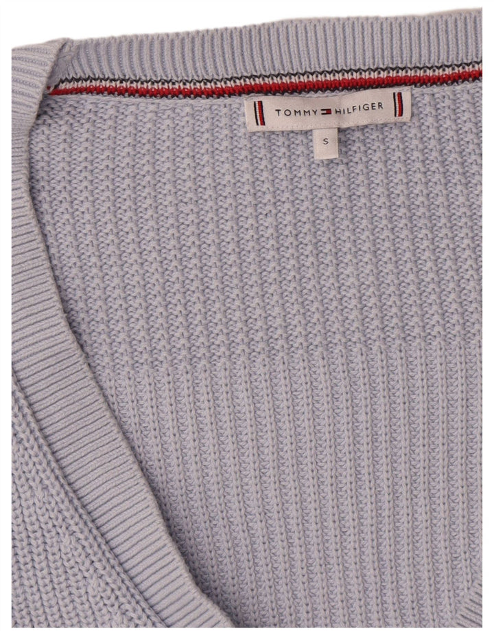Tommy Hilfiger Suéter tipo cárdigan extragrande para mujer UK 10 Small Blue