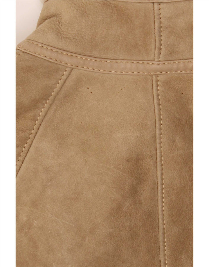 Cristiano Di Thiene Abrigo de piel de oveja para mujer IT 44 Beige medio