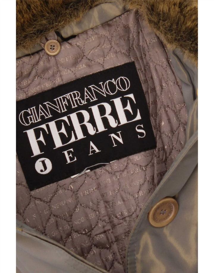 Gianfranco Ferre Gabardina para mujer Reino Unido 42 Gris medio