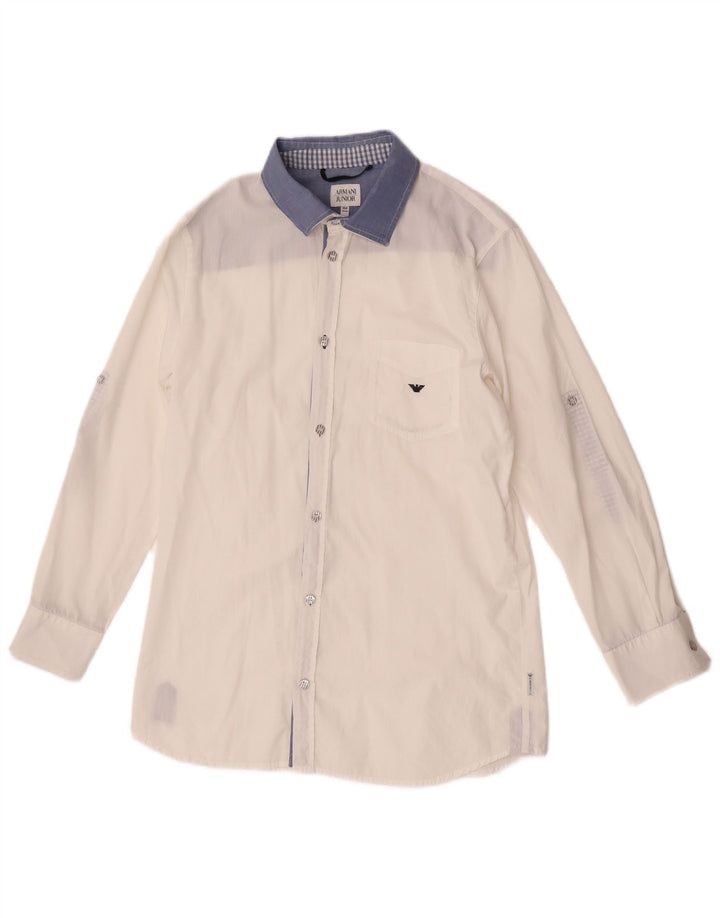 Armani Junior Camisa Niño 15-16 Años Blanco