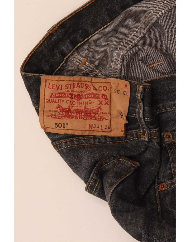 Levi's Vaqueros rectos 501 para hombre W33 L30 Gris